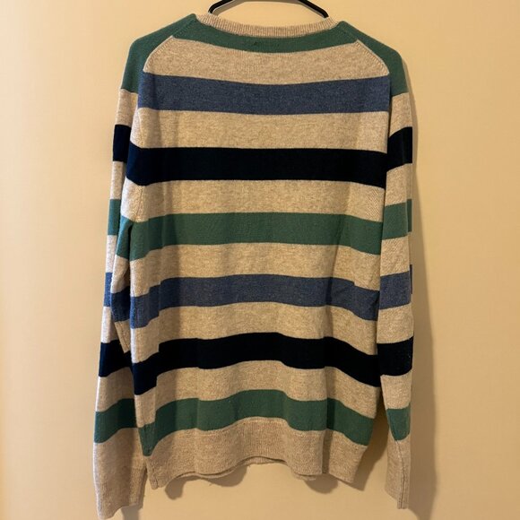 J. Crew Striped Cashmere Crew Neck Sweater - Large - Picture 3 of 3